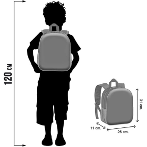 ZAINO ASILO 3D MARVEL SPIDERMAN, Zainetto 3D Elite, 25 x 30 cm, Capacità 7 L