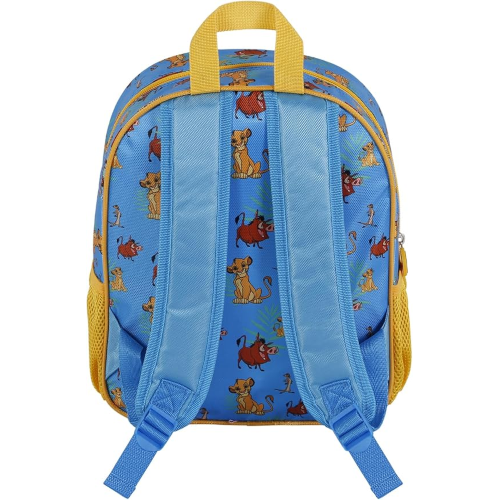 ZAINO ASILO 3D RE LEONE HAKUNA MATATA, Zainetto 3D Elite, 25 x 30 cm, Capacità 7 L