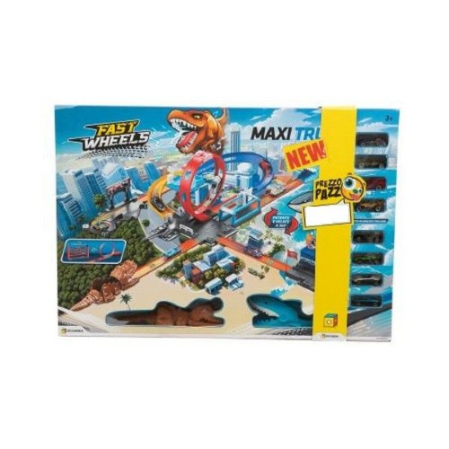 GIOCHERIA  GGI253312 FAST WHEELS PLAYSET CON DINOSAURO - 3 ANNI+
