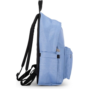 COMIX 74118LA ZAINO LUREX CELESTE, con Vano Principale, Tasca Frontale con Zip, Tasca Laterale con Top Elasticizzato