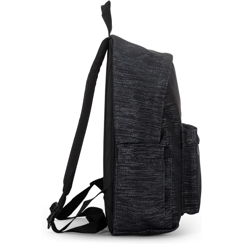 COMIX 74118LN ZAINO LUREX NERO, con Vano Principale, Tasca Frontale con Zip, Tasca Laterale con Top Elasticizzato