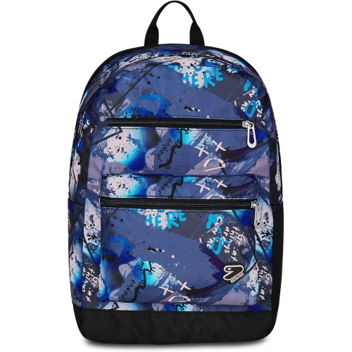 SEVEN 200102500 ZAINO SEVEN Reversible con Cuffie Wireless, Grigio Blu, Reversibile, 29 L, Scuola Media e Superiore, Zaino Ragazzo