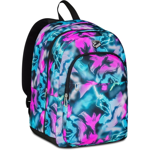 SEVEN 200102518 ZAINO SEVEN Pro XXL Detach con Cuffie Wireless, Fucsia, Tasca Porta PC e per Borraccia, 33 LITRI