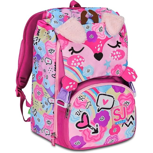 SEVEN 20C202470 ZAINO SEVEN SJ GANG FACCE GIRL, Bambine e ragazze, Rosa, Taglia unica