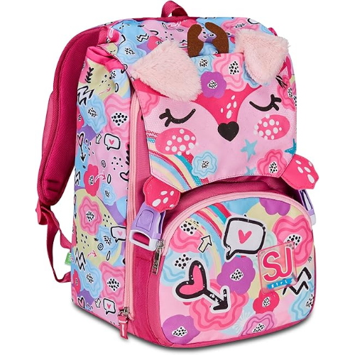 SEVEN 20C202470 ZAINO SEVEN SJ GANG FACCE GIRL, Bambine e ragazze, Rosa, Taglia unica