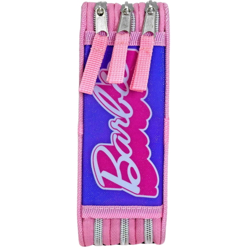 BARBIE ASTUCCIO TRIPLO, 3 Piani Kit Scuola 43 Pezzi Completo Colori Giotto 