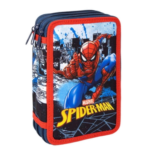 MARVEL SPIDERMAN ASTUCCIO 3 ZIP, completo colori Giotto