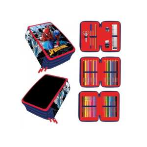 MARVEL SPIDERMAN ASTUCCIO 3 ZIP, completo colori Giotto