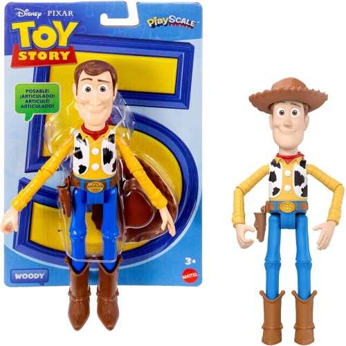 Mattel Disney Pixar Toy Story 5 - Woody, action figure da 23,5cm con 14 punti di articolazione, cappello removibile