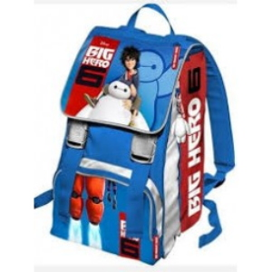 DISNEY ZAINO BIG HERO ESTENSIBILE IDEALE PER LA SCUOLA ELEMENTARE, AZZURRO BIANCO 44X32X14