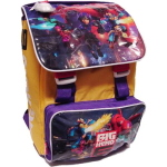 DISNEY ZAINO BIG HERO ESTENSIBILE IDEALE PER LA SCUOLA ELEMENTARE, GIALLO/VIOLA 44X32X14