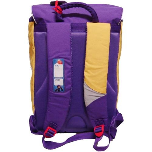 DISNEY ZAINO BIG HERO ESTENSIBILE IDEALE PER LA SCUOLA ELEMENTARE, GIALLO/VIOLA 44X32X14