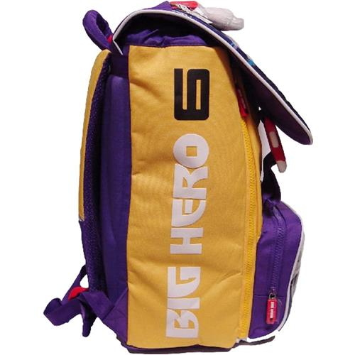 DISNEY ZAINO BIG HERO ESTENSIBILE IDEALE PER LA SCUOLA ELEMENTARE, GIALLO/VIOLA 44X32X14
