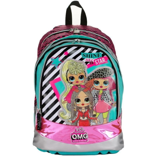 GIOCHI PREZIOSI ZAINO LOL ROUND XL , L.O.L Surprise! Zaino Scuola Elementare Bambina,3 Scomparti Round 