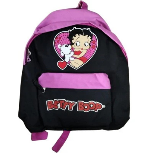 ZAINO BETTY BOOP AMERICANO NERO/FUCSIA
