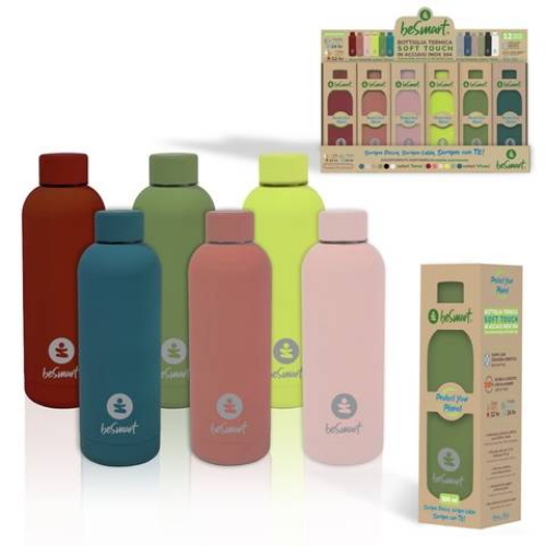 beSMART BORRACCIA TERMICA 500ml SOFT TOUCH COLORI VIVACI -  ART.105538