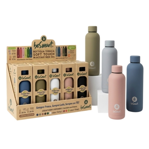 beSMART BORRACCIA TERMICA 500ml SOFT TOUCH COLORI TENUI -  ART.105537