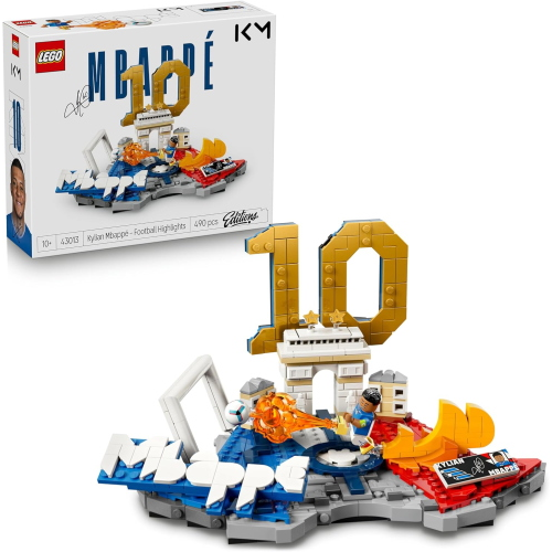 LEGO 43013 EDITIONS KYLIAN MBAPPE' – Highlights Calcistici Giocattolo - Modello 3D da Esposizione con Minifigure da Collezione