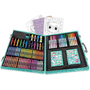 CRAYOLA 04-2966 Valigetta dell'Artista Gabby's Dollhouse, Kit Creativo con 115 Pezzi, Pennarelli, Matite, Cere, Colle Glitter