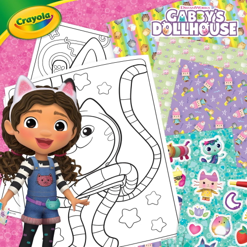 CRAYOLA 04-2966 Valigetta dell'Artista Gabby's Dollhouse, Kit Creativo con 115 Pezzi, Pennarelli, Matite, Cere, Colle Glitter