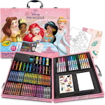 CRAYOLA 25-1094  PRINCIPESSE VALIGETTA DELL'ARTISTA - Kit Creativo con 115 Pezzi Assortiti, Età Consigliata: 5-10 Anni