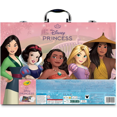 CRAYOLA 25-1094  PRINCIPESSE VALIGETTA DELL'ARTISTA - Kit Creativo con 115 Pezzi Assortiti, Età Consigliata: 5-10 Anni