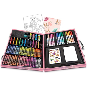 CRAYOLA 25-1094  PRINCIPESSE VALIGETTA DELL'ARTISTA - Kit Creativo con 115 Pezzi Assortiti, Età Consigliata: 5-10 Anni
