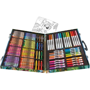 CRAYOLA 04-1184 Valigetta di Colori Paw Patrol,Ideale per disegnare e colorare, 128 pezzi, pennarelli, pastelli a cera e matite colorate