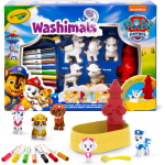 CRAYOLA 74-0291 WASHIMALS Paw Patrol, Set Attività con 5 Cuccioli, 8 Pennarelli Lavabili, Vasca, Spazzolina, per Bambini 3 Anni +