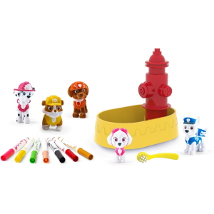CRAYOLA 74-0291 WASHIMALS Paw Patrol, Set Attività con 5 Cuccioli, 8 Pennarelli Lavabili, Vasca, Spazzolina, per Bambini 3 Anni +