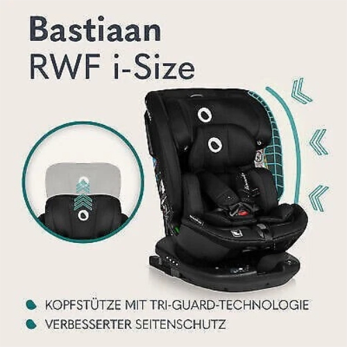 SEDIA AUTO per bambini Lionelo Bastiaan RWF i-Size 0-36 kg ISOFIX 360°...