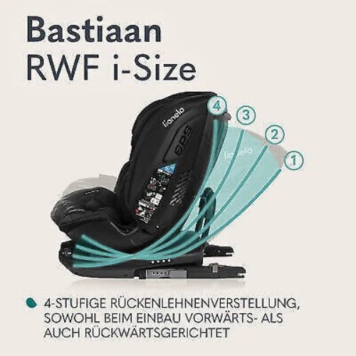 SEDIA AUTO per bambini Lionelo Bastiaan RWF i-Size 0-36 kg ISOFIX 360°...