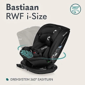 SEDIA AUTO per bambini Lionelo Bastiaan RWF i-Size 0-36 kg ISOFIX 360°...