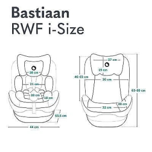 SEDIA AUTO per bambini Lionelo Bastiaan RWF i-Size 0-36 kg ISOFIX 360°...