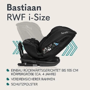 SEDIA AUTO per bambini Lionelo Bastiaan RWF i-Size 0-36 kg ISOFIX 360°...
