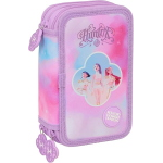 K-POP DEMON HUNTERS ASTUCCIO 3 ZIP, comodo e versatile, resistenza, 12,5 x 5,5 x 19,5 cm