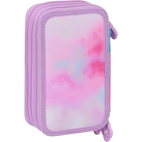 K-POP DEMON HUNTERS ASTUCCIO 3 ZIP, comodo e versatile, resistenza, 12,5 x 5,5 x 19,5 cm
