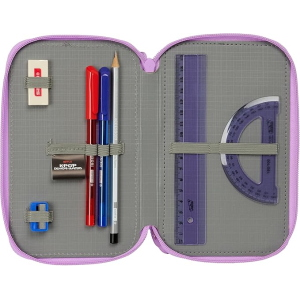 K-POP DEMON HUNTERS ASTUCCIO 3 ZIP, comodo e versatile, resistenza, 12,5 x 5,5 x 19,5 cm