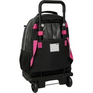 K-POP DEMON HUNTERS ORIGINAL ZAINO TROLLEY ESTENSIBILE NERO, compatto, estraibile,comodo e versatile, resistenza, 33 x 22 x 45 cm