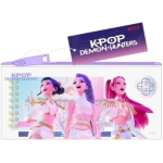 K-POP DEMON HUNTERS ORIGINAL - BUSTINA STATIONERY, ideale per bambini in età scolastica, comodo e versatile, resistenza, 22,5 x 10,5 cm