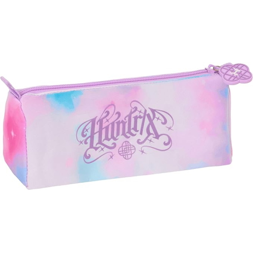 K-POP DEMON HUNTERS ORIGINAL - Astuccio ROSA con cerniera e scomparto per bambini, 21 x 7 x 8 cm