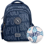 COLOURBOOK SSCN26002 ZAINO SCUOLA SSC NAPOLI DARK BLUE - Pallone Omaggio