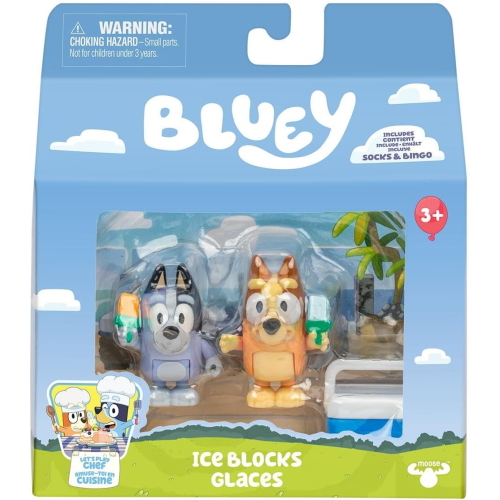 ROCCO GIOCATTOLI 18914  BLUEY SET 2 PERSONAGGI BINGO E SOCKS