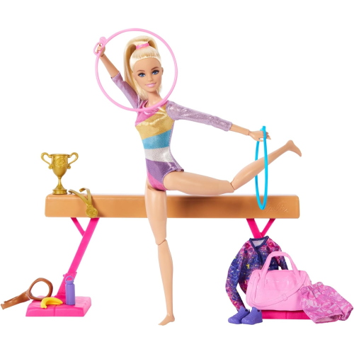 BARBIE Ginnastica Artistica Playset con Bambola e Accessori | HRG52 