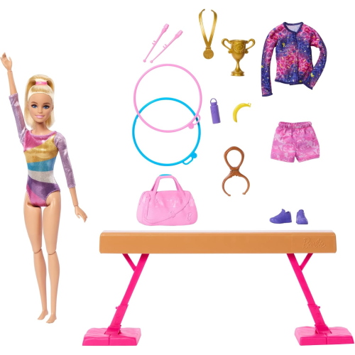 BARBIE Ginnastica Artistica Playset con Bambola e Accessori | HRG52 