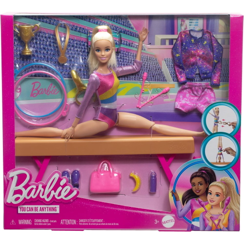 BARBIE Ginnastica Artistica Playset con Bambola e Accessori | HRG52 