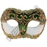 MASCHERA COLOMBINA STUCCO CRAQUELE VERDE