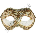 MASCHERA COLOMBINA STUCCO CRAQUELE ORO