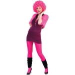 FUNNY 59340 VESTITO A RETE Costume Neon Rave Basics Fishnet delle donne, Rosa,TAGLIA UNICA