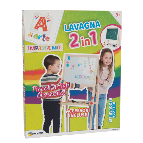 Eurotoys  GIOCHERIA GGI210037 A DI ARTE Lavagna Due in Uno Magnetica e con  Gessetti - GIOCHERIA - 8052870837998